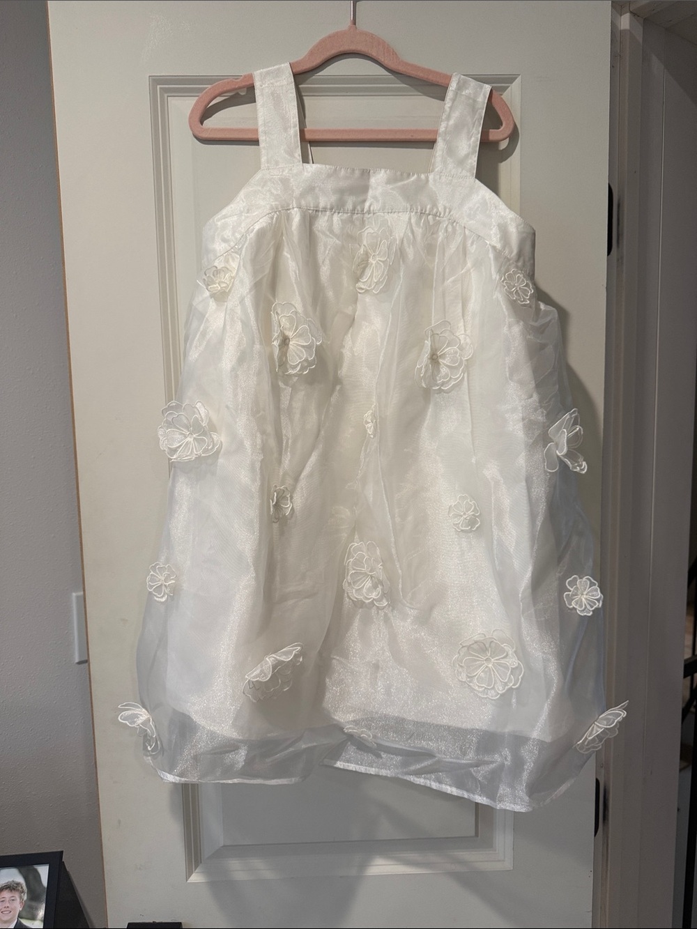 Crewcuts White Floral Appliqué Party Dress